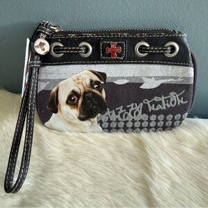 Fuzzy Nation Pug Breed Wallet Wristlet